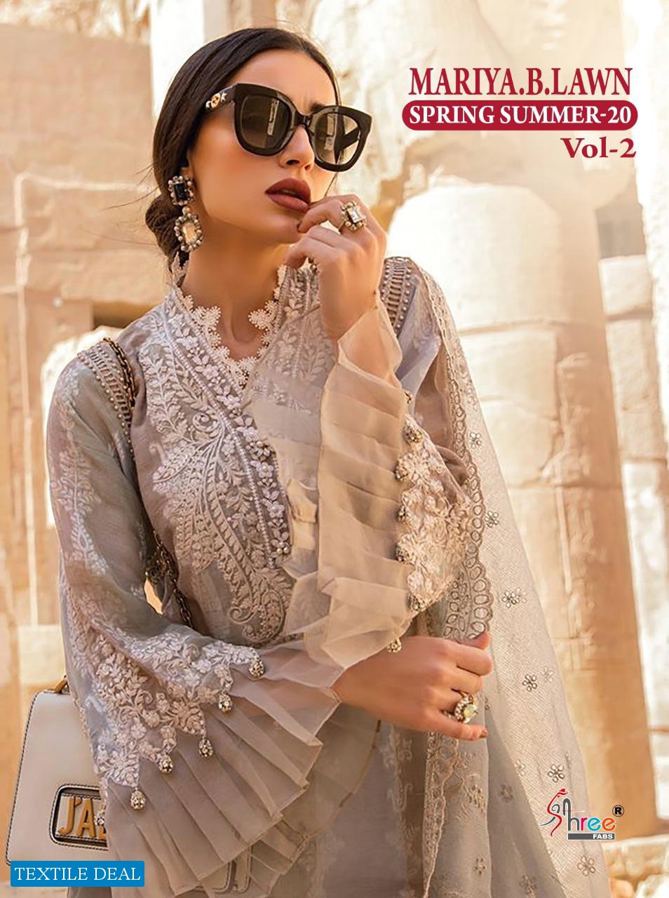 SHREE FABS MARIA B LAWN SPRING SUMMER 20 VOL 2 COTTON PAKISTANI SUITS