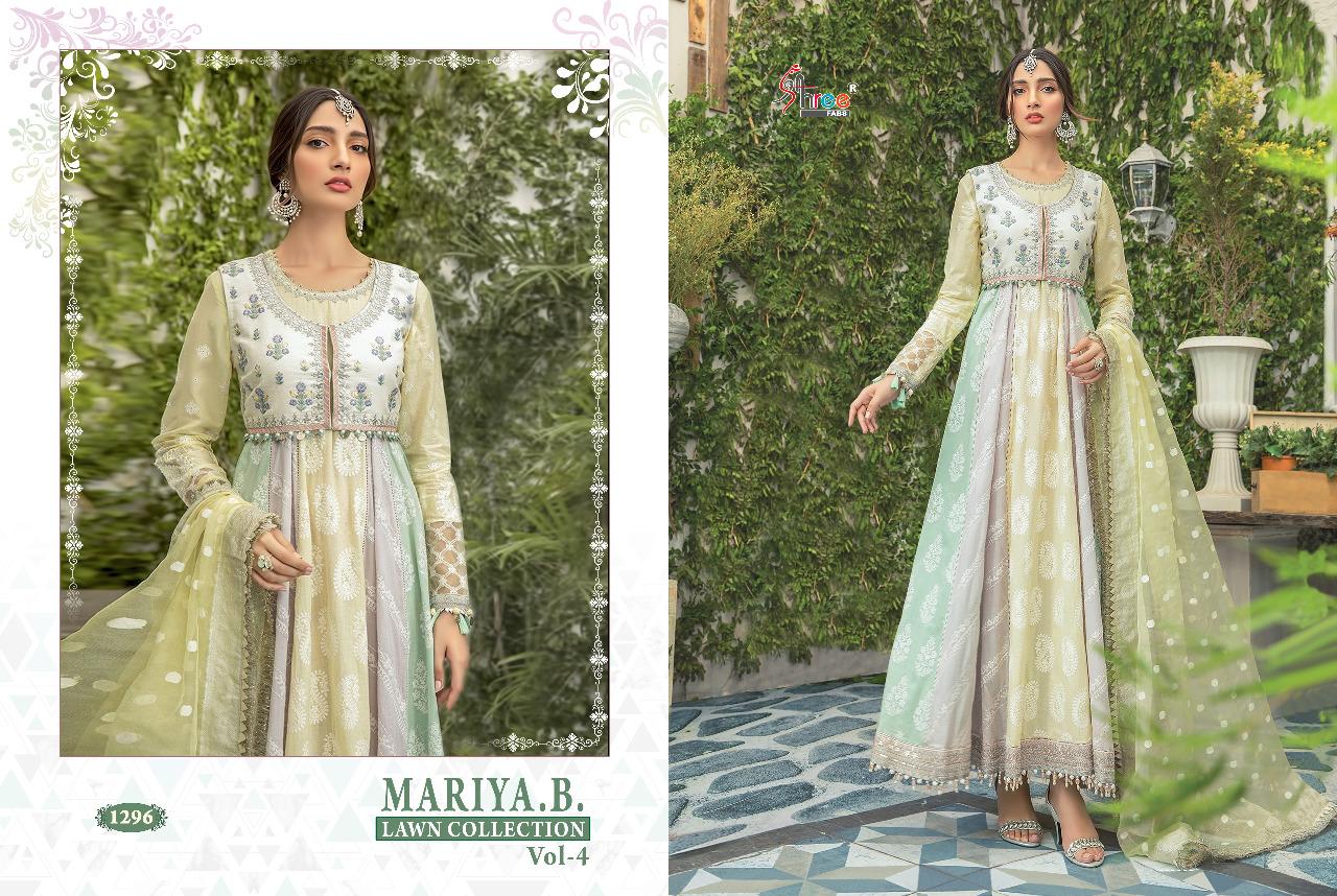 SHREE FABS MARIYA B 2 LAWN COLLECTION VOL 4 PAKISTANI SUITS WHOLESALER