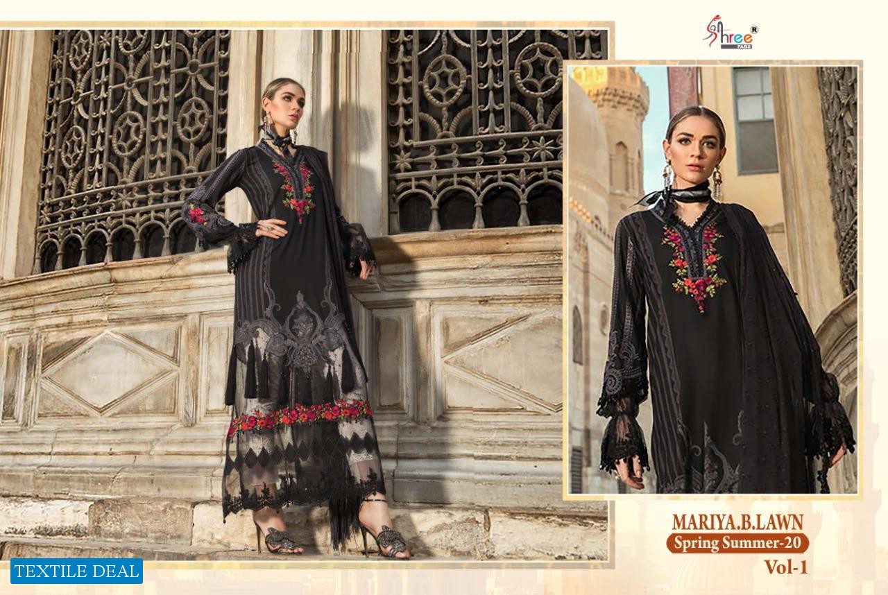 SHREE FABS MARIYA B LAWN SPRING SUMMER 20 VOL 1 COTTON PAKISTANI DRESS MATERIALS