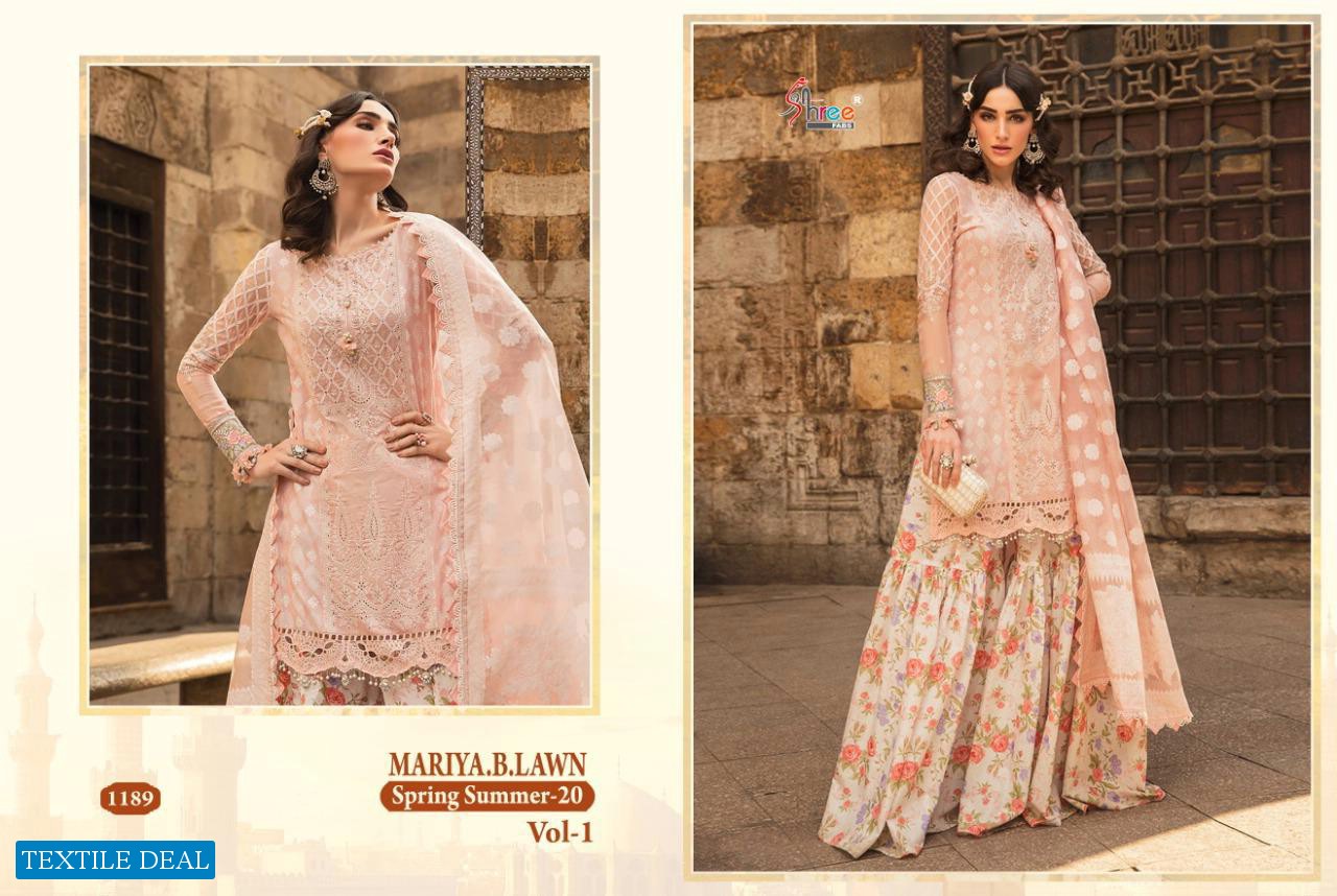 SHREE FABS MARIYA B LAWN SPRING SUMMER 20 VOL 1 COTTON PAKISTANI DRESS MATERIALS
