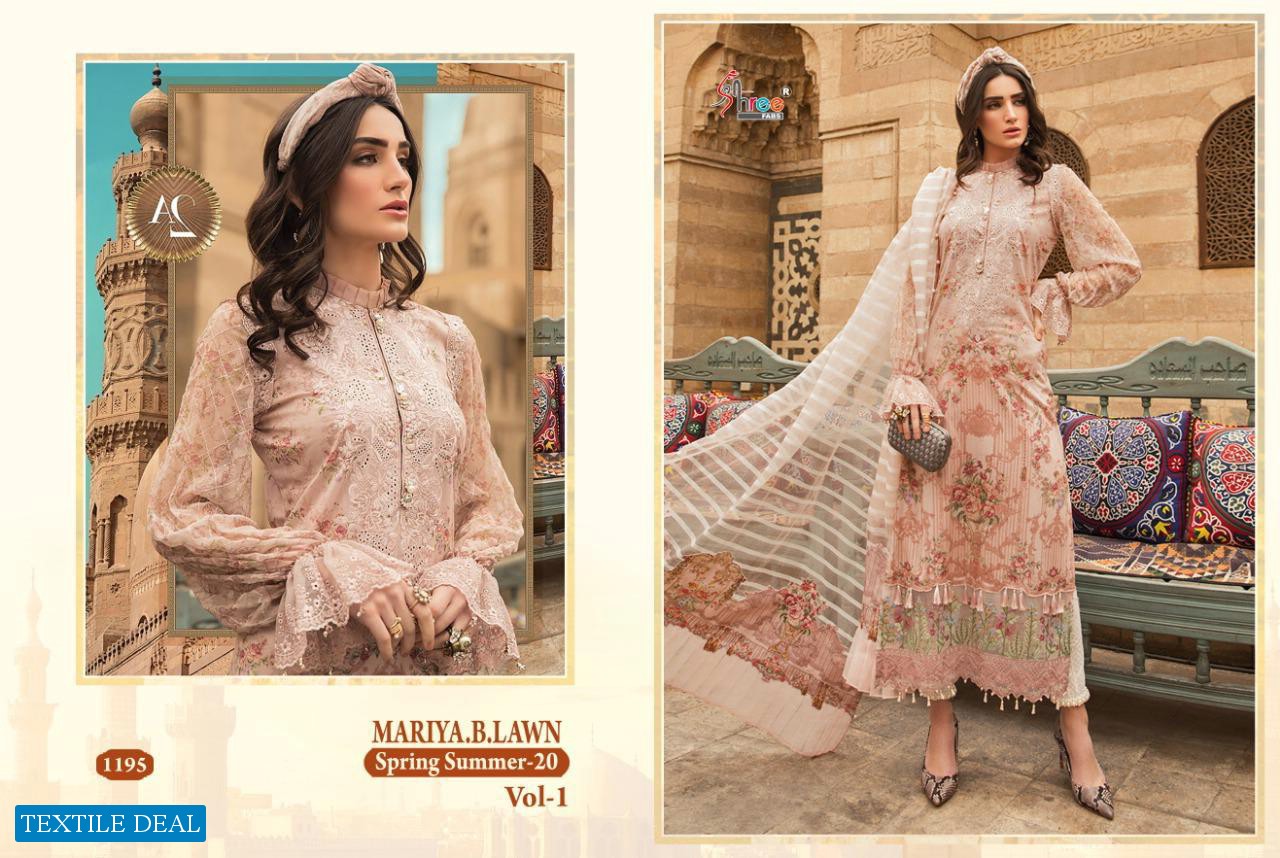 SHREE FABS MARIYA B LAWN SPRING SUMMER 20 VOL 1 COTTON PAKISTANI DRESS MATERIALS