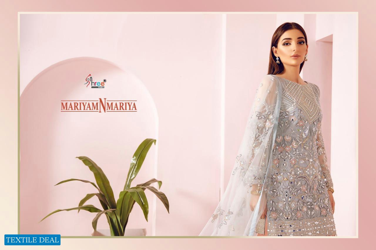 SHREE FABS MARIYAM N MARIYA NET AND GEORGETTE PAKISTANI SUITS COLLECTION