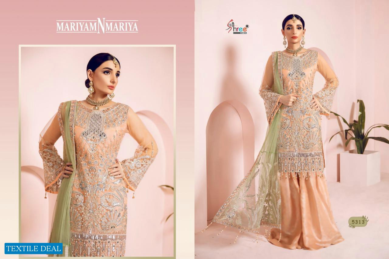 SHREE FABS MARIYAM N MARIYA NET AND GEORGETTE PAKISTANI SUITS COLLECTION