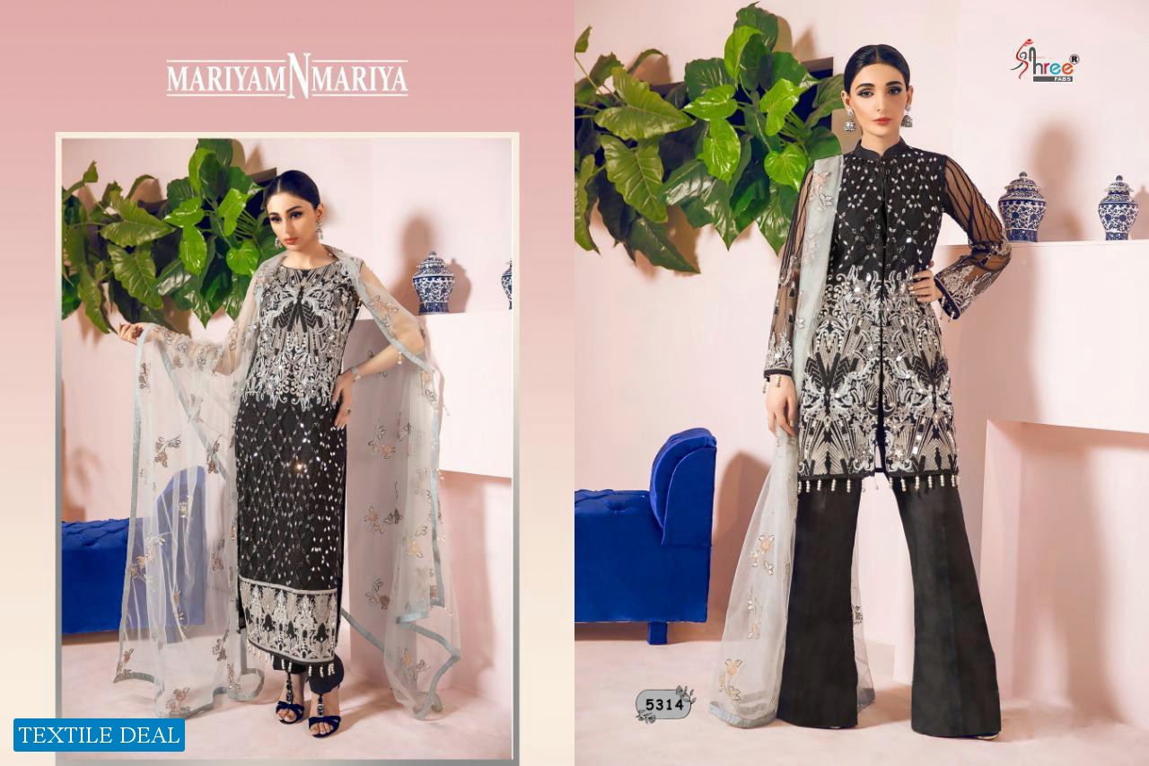 SHREE FABS MARIYAM N MARIYA NET AND GEORGETTE PAKISTANI SUITS COLLECTION