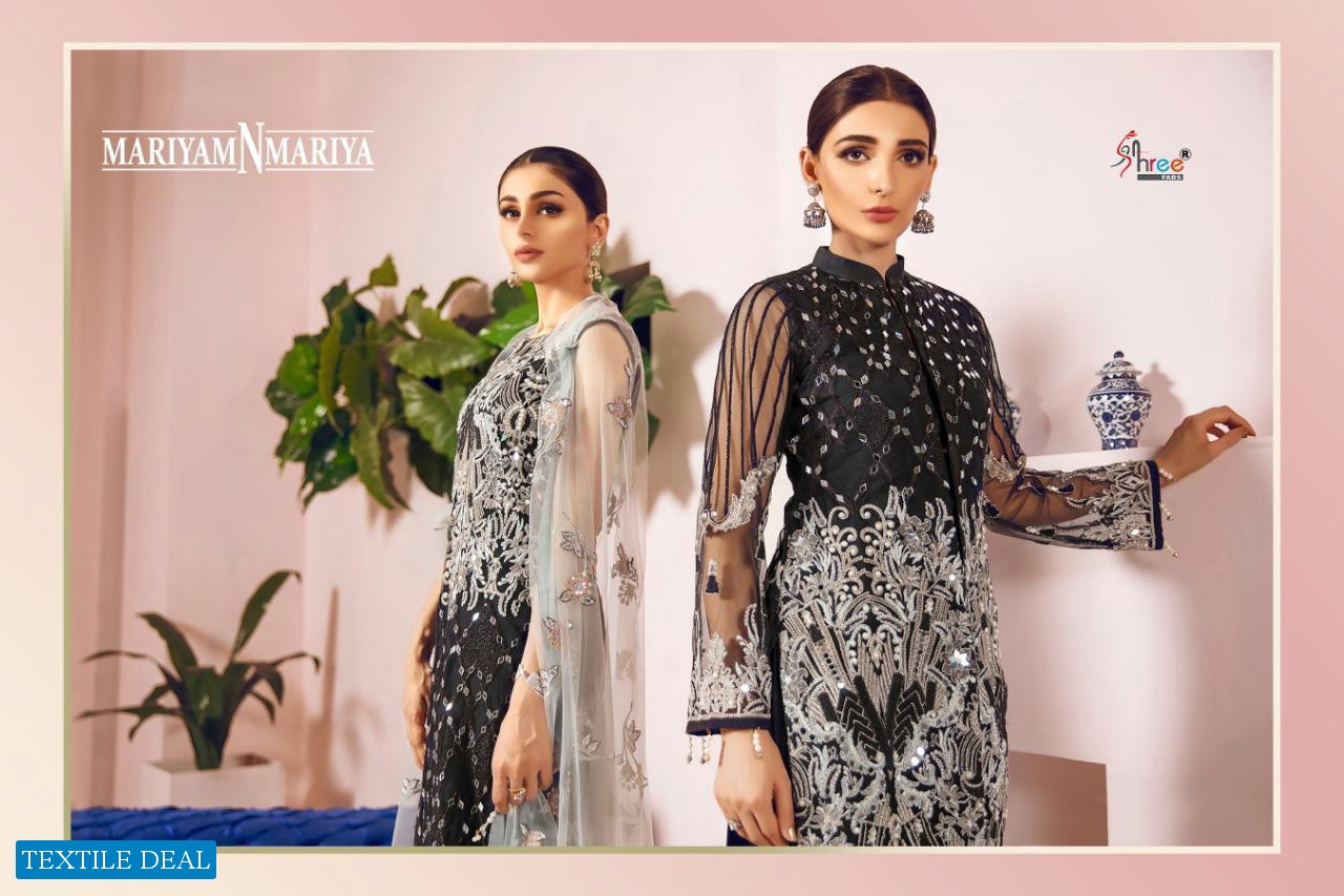 SHREE FABS MARIYAM N MARIYA NET AND GEORGETTE PAKISTANI SUITS COLLECTION