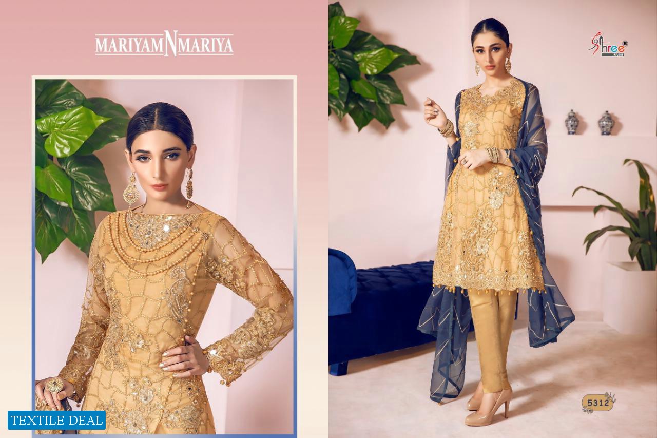 SHREE FABS MARIYAM N MARIYA NET AND GEORGETTE PAKISTANI SUITS COLLECTION