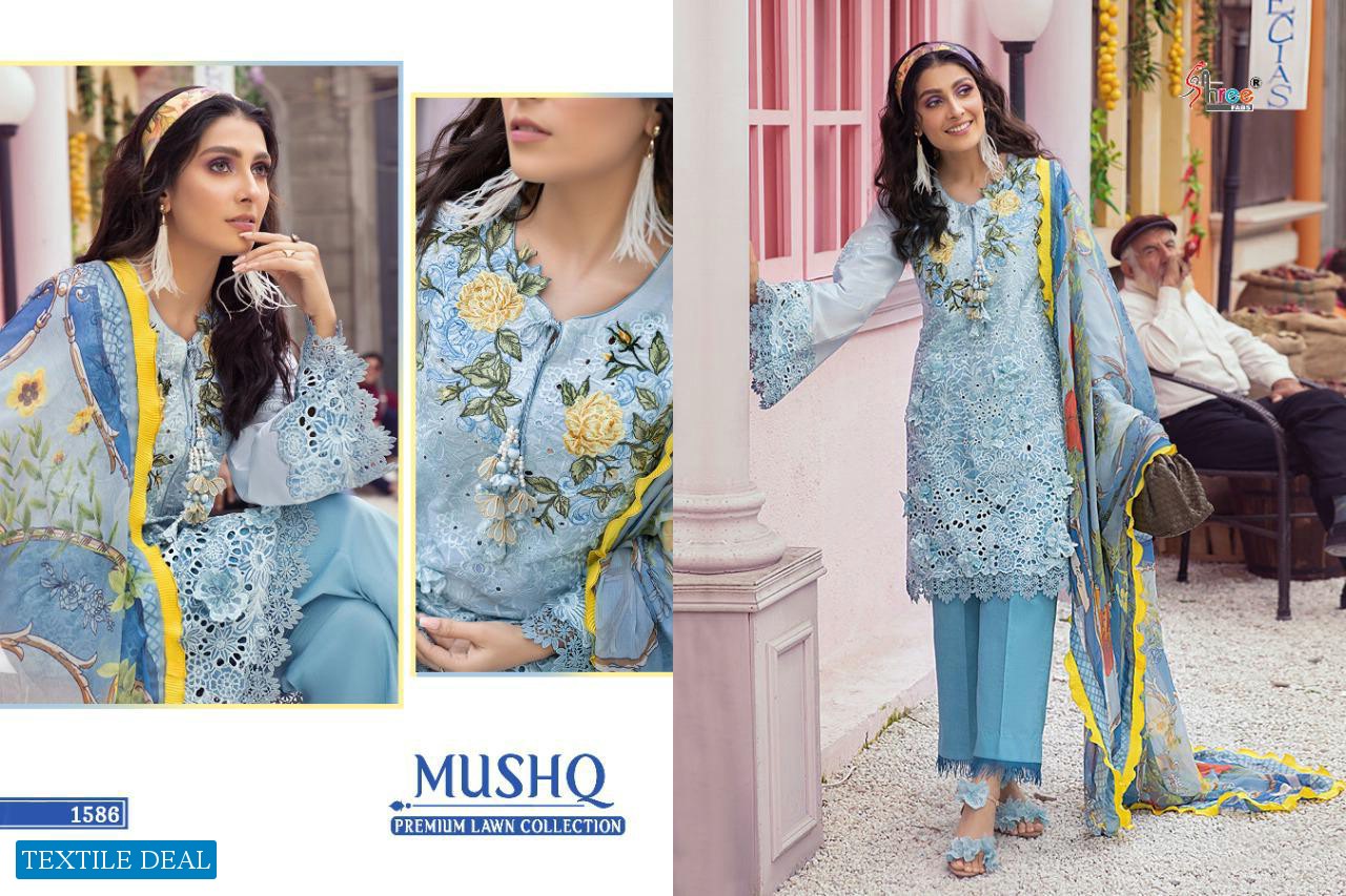 SHREE FABS MUSHQ PREMIUM LAWN COLLECTION OF PAKISTANI DRESSES