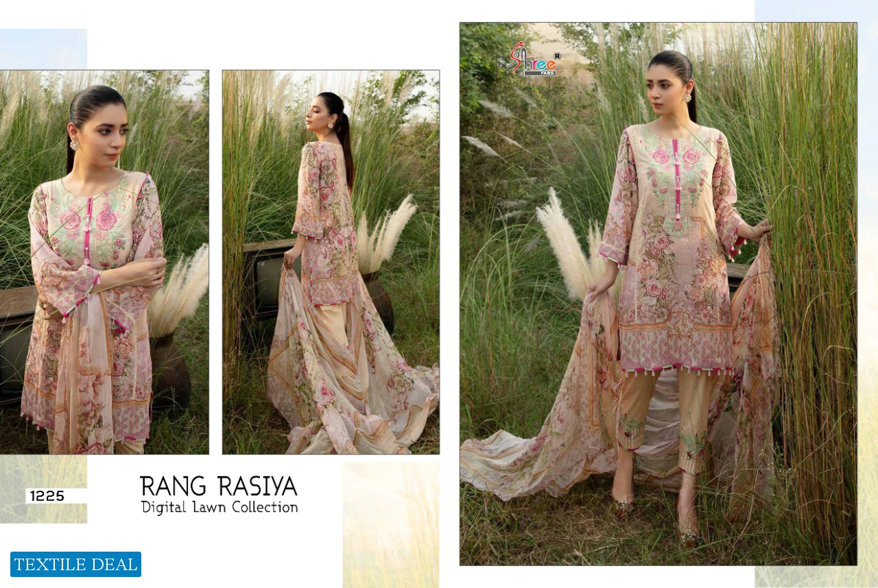 SHREE FABS RANGRASIYA DIGITAL LAWN COLLECTION HEAVY JAM PAKISTANI SUITS