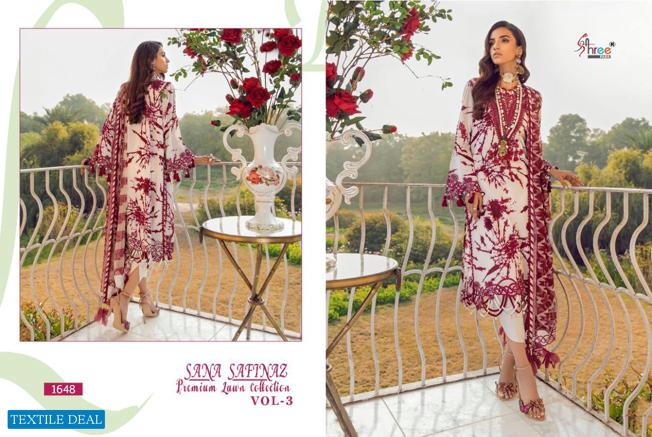 SHREE FABS SANA SAFINAZ PREMIUM LAWN VOL 3 PAKISTANI DRESSES WHOLESALER