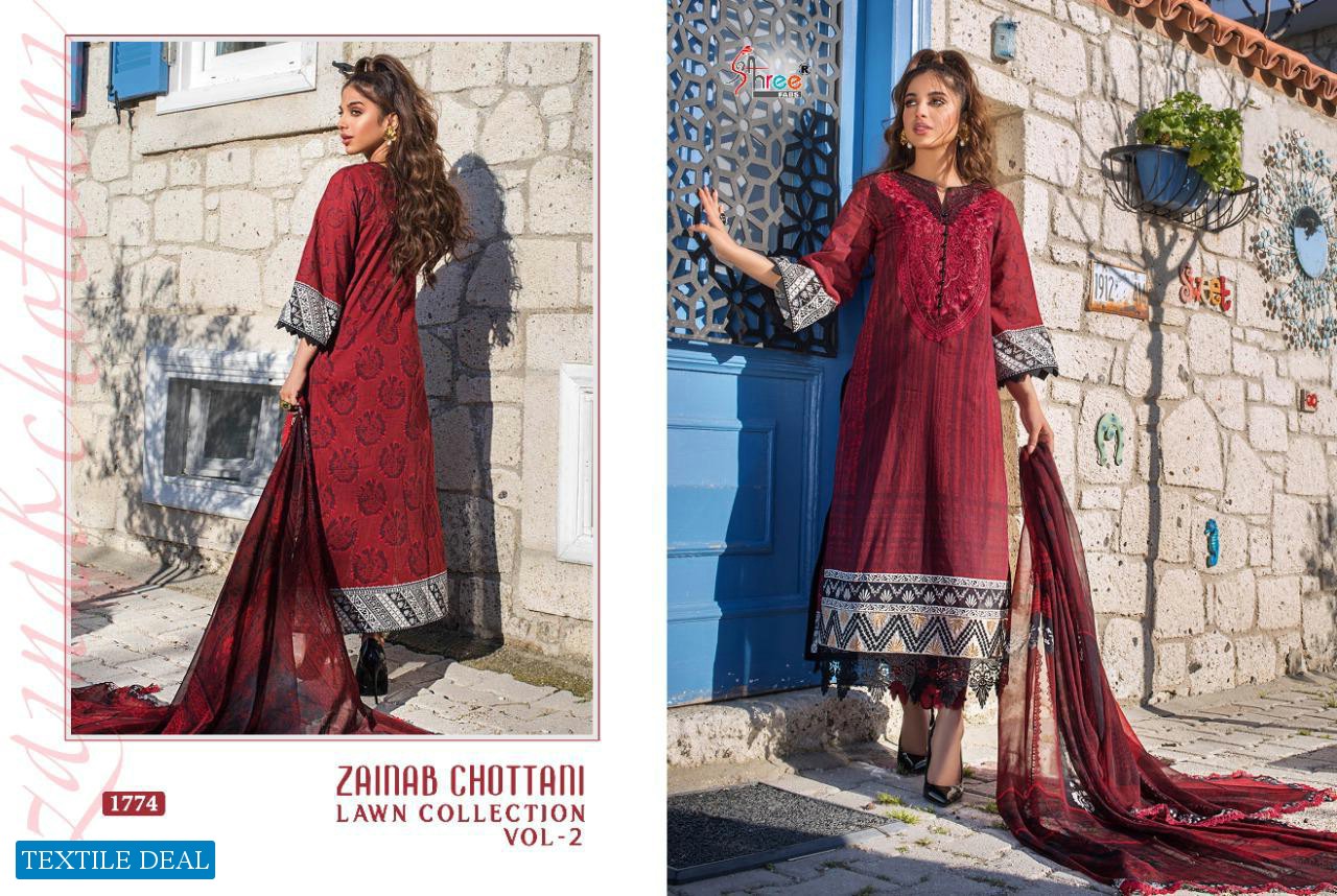 SHREE FABS ZAINAB CHOTTANI LAWN VOL 2 COTTON PAKISTANI DRESSES