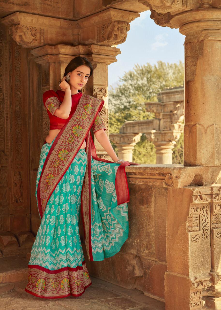 SHREYANS FASHION LAUNCH MUHURTAM PATTU CASUAL WEAR COTTON BASE SAREE CATALOGS SELLER