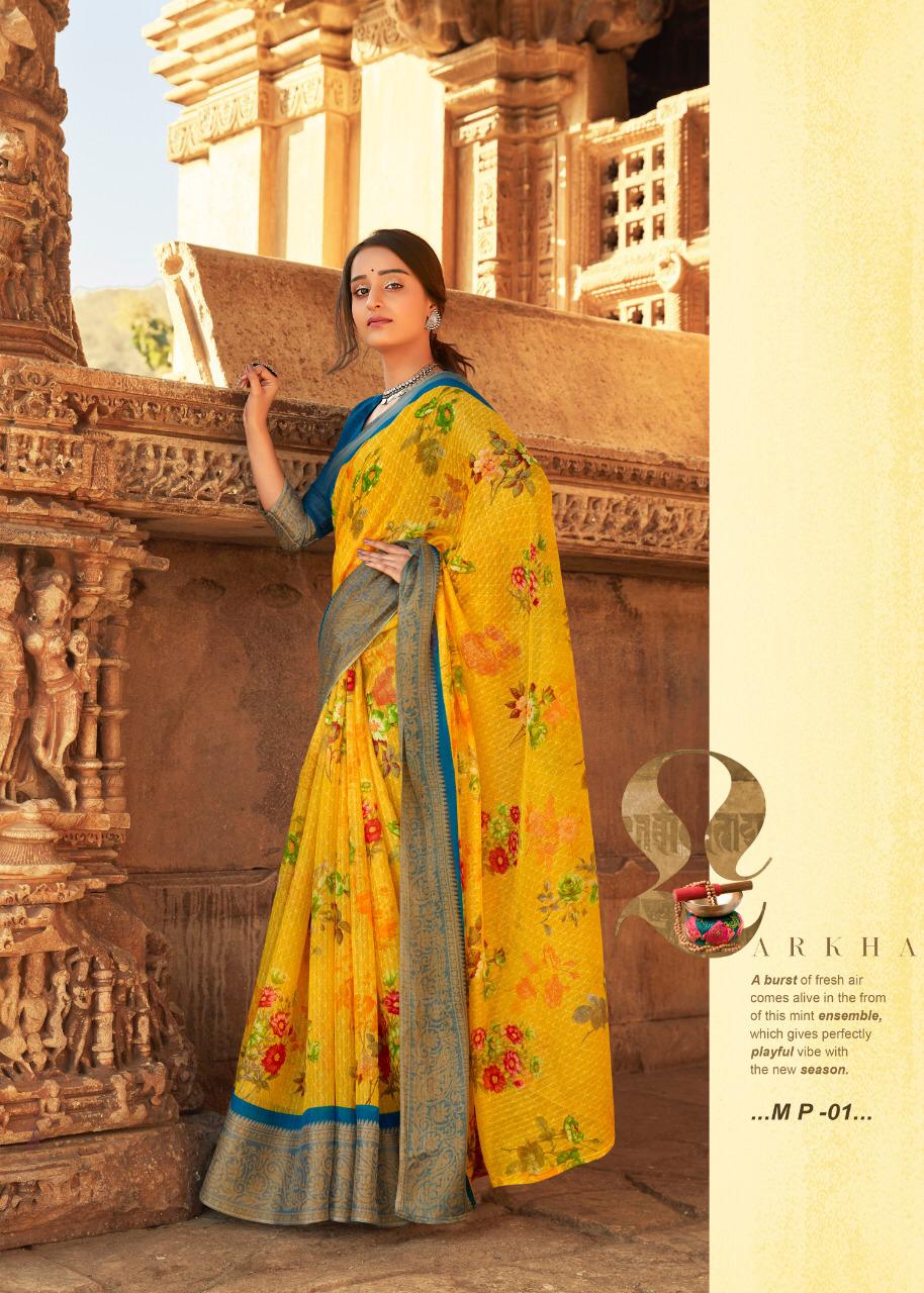 SHREYANS FASHION LAUNCH MUHURTAM PATTU CASUAL WEAR COTTON BASE SAREE CATALOGS SELLER