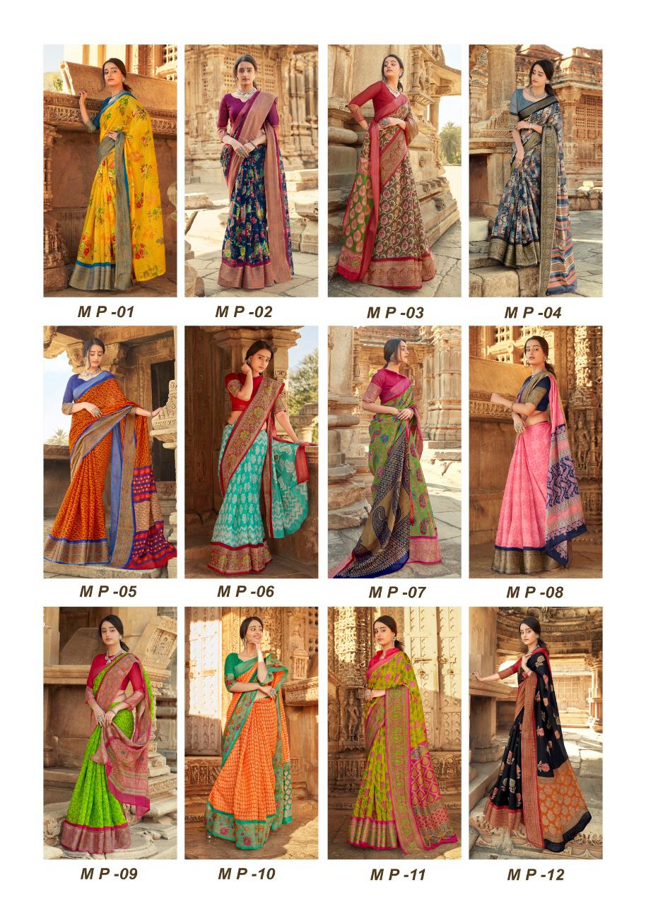 SHREYANS FASHION LAUNCH MUHURTAM PATTU CASUAL WEAR COTTON BASE SAREE CATALOGS SELLER