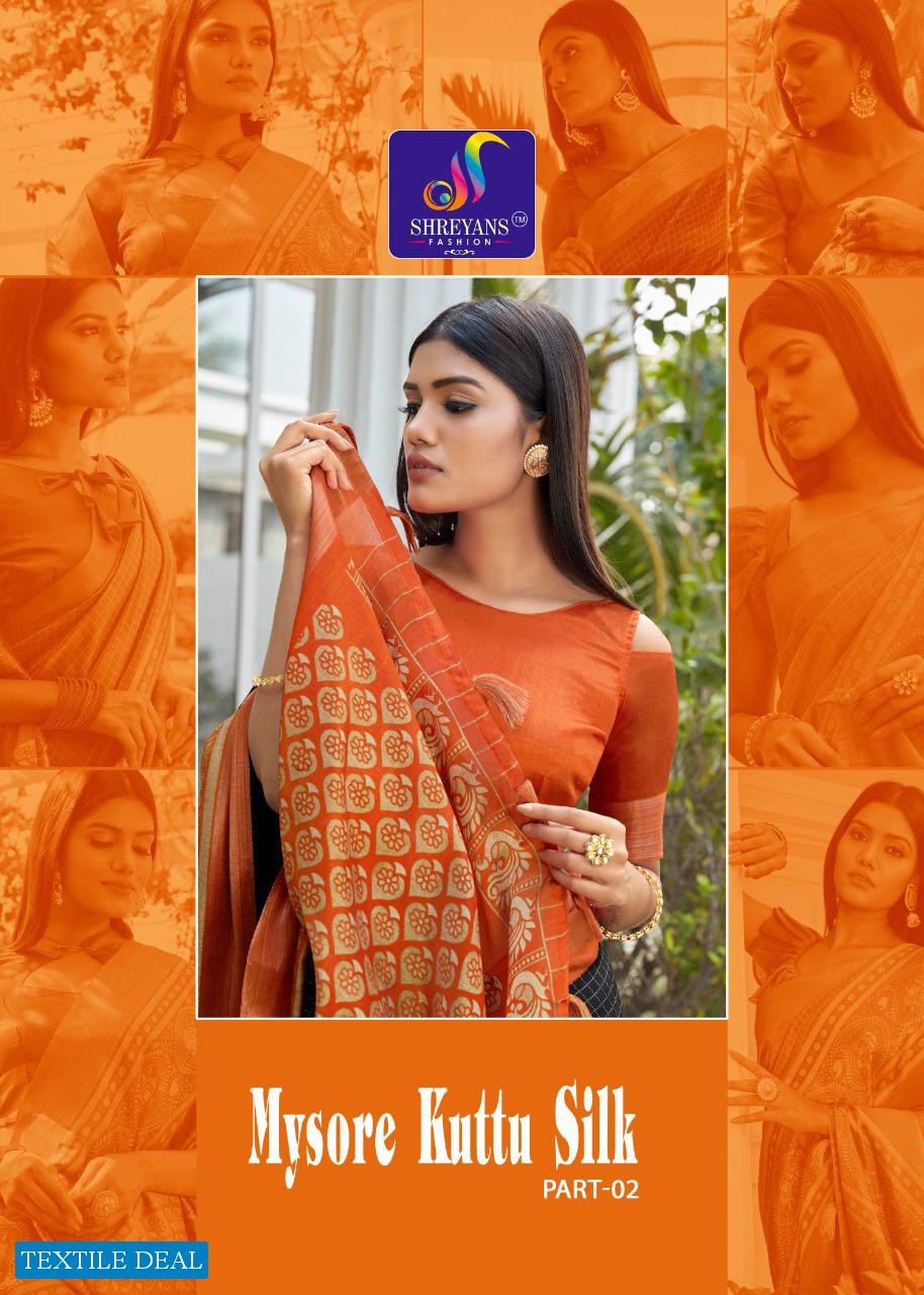 SHREYANS FASHION MYSORE KUTTU SILK PART 2 FANCY SILK CASUAL WEAR SAREE