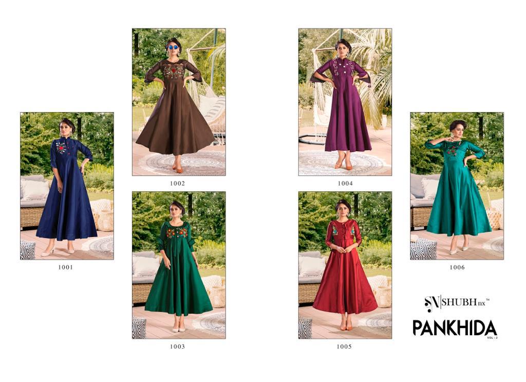 SHUBH NX PANKHIDA VOL 2 TAPETA SATIN LONG GOWN COLLECTION