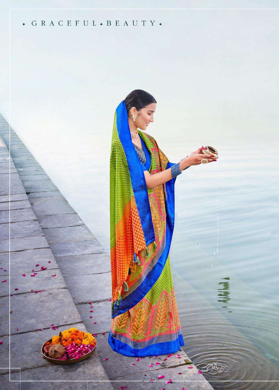 SHVETAMBAR CREATION LEHARIYA BRASO VOL 2 ELEGANT FANCY SARI LEADING WHOLESALER IN SURAT