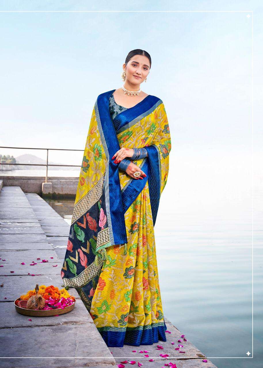 SHVETAMBAR CREATION LEHARIYA BRASO VOL 2 ELEGANT FANCY SARI LEADING WHOLESALER IN SURAT