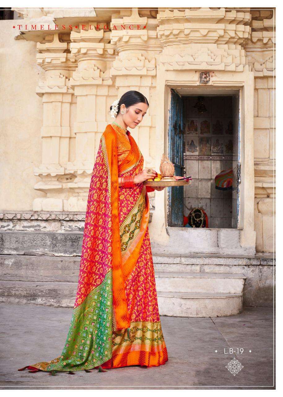 SHVETAMBAR CREATION LEHARIYA BRASO VOL 2 ELEGANT FANCY SARI LEADING WHOLESALER IN SURAT