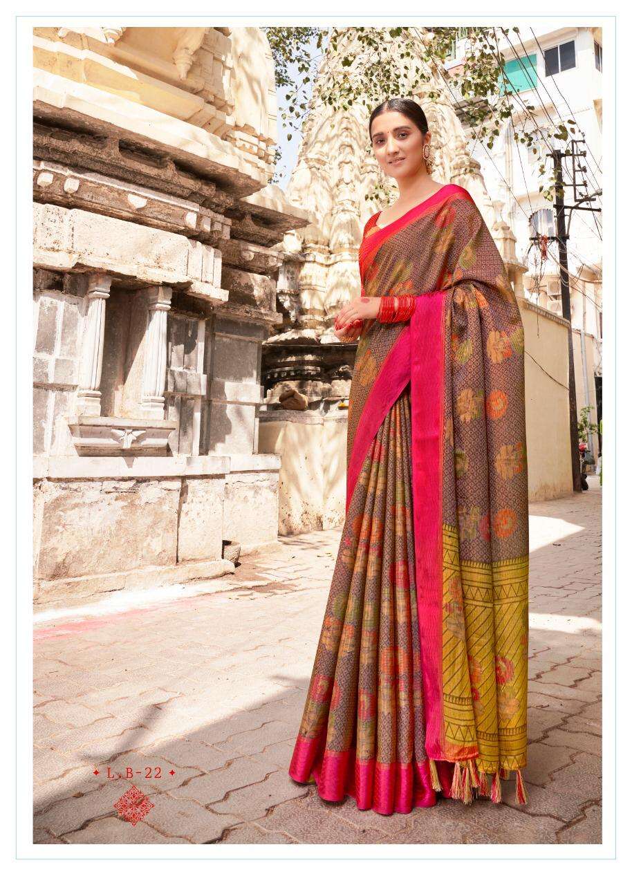 SHVETAMBAR CREATION LEHARIYA BRASO VOL 2 ELEGANT FANCY SARI LEADING WHOLESALER IN SURAT