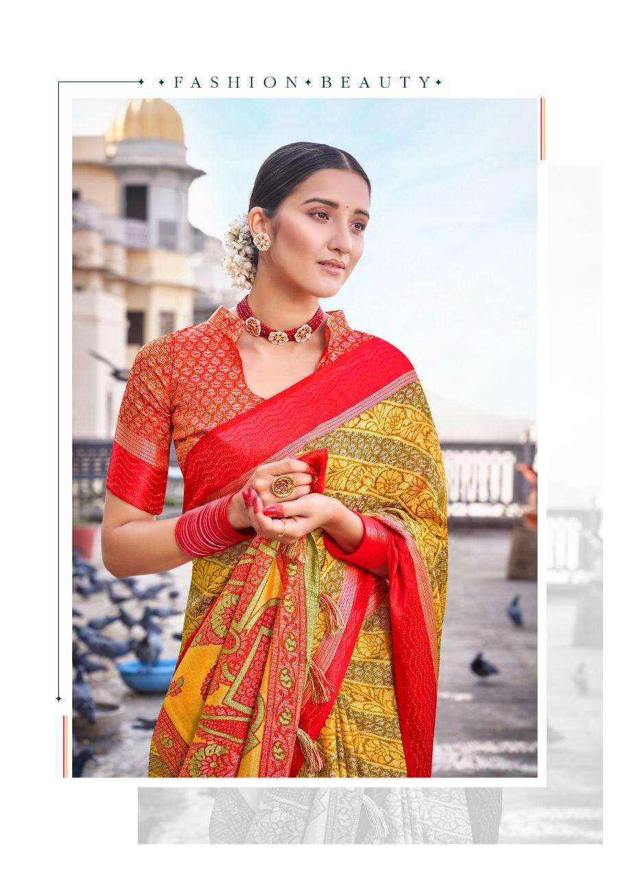 SHVETAMBAR CREATION LEHARIYA BRASO VOL 2 ELEGANT FANCY SARI LEADING WHOLESALER IN SURAT