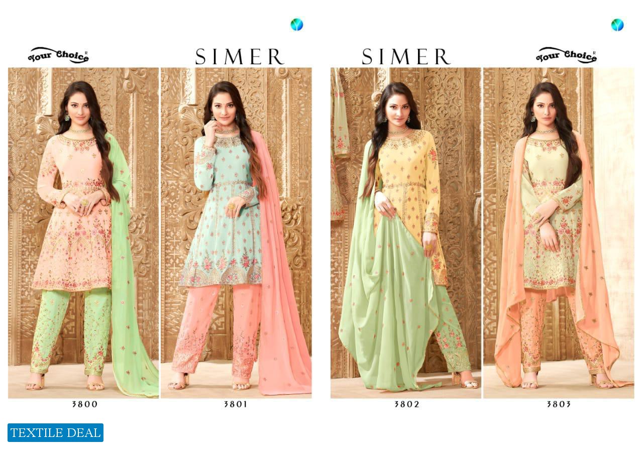 SIMER BY YOUR CHOICE GEORGETTE PEPLON STYLE SALWAR KAMEEZ