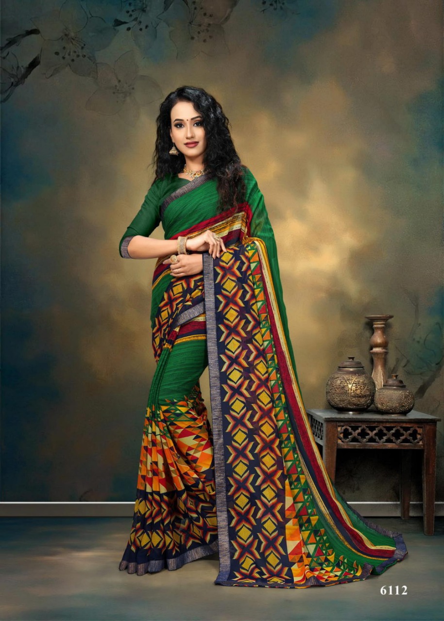 SITKA LAUNCHING FUZZY PATTRON VOL 18 DANI PRINTED SAREE AT LOWEST PRICE