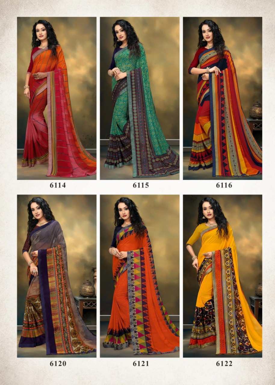 SITKA LAUNCHING FUZZY PATTRON VOL 18 DANI PRINTED SAREE AT LOWEST PRICE