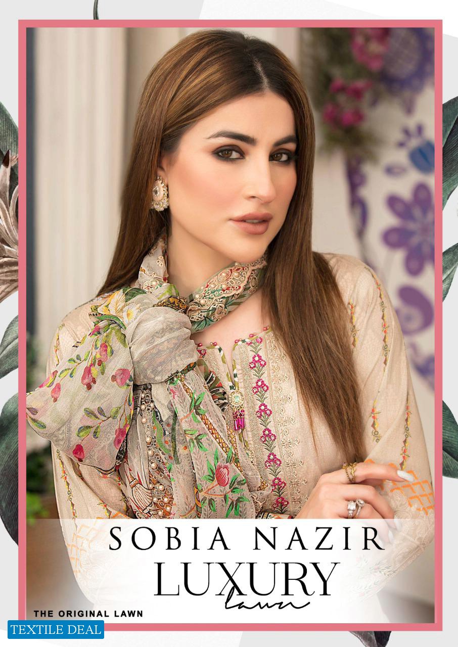 SOBIA NAZIR LUXURY ORIGINAL LAWN COTTON PRINTED PAKISTANI SUITS WHOLESALER
