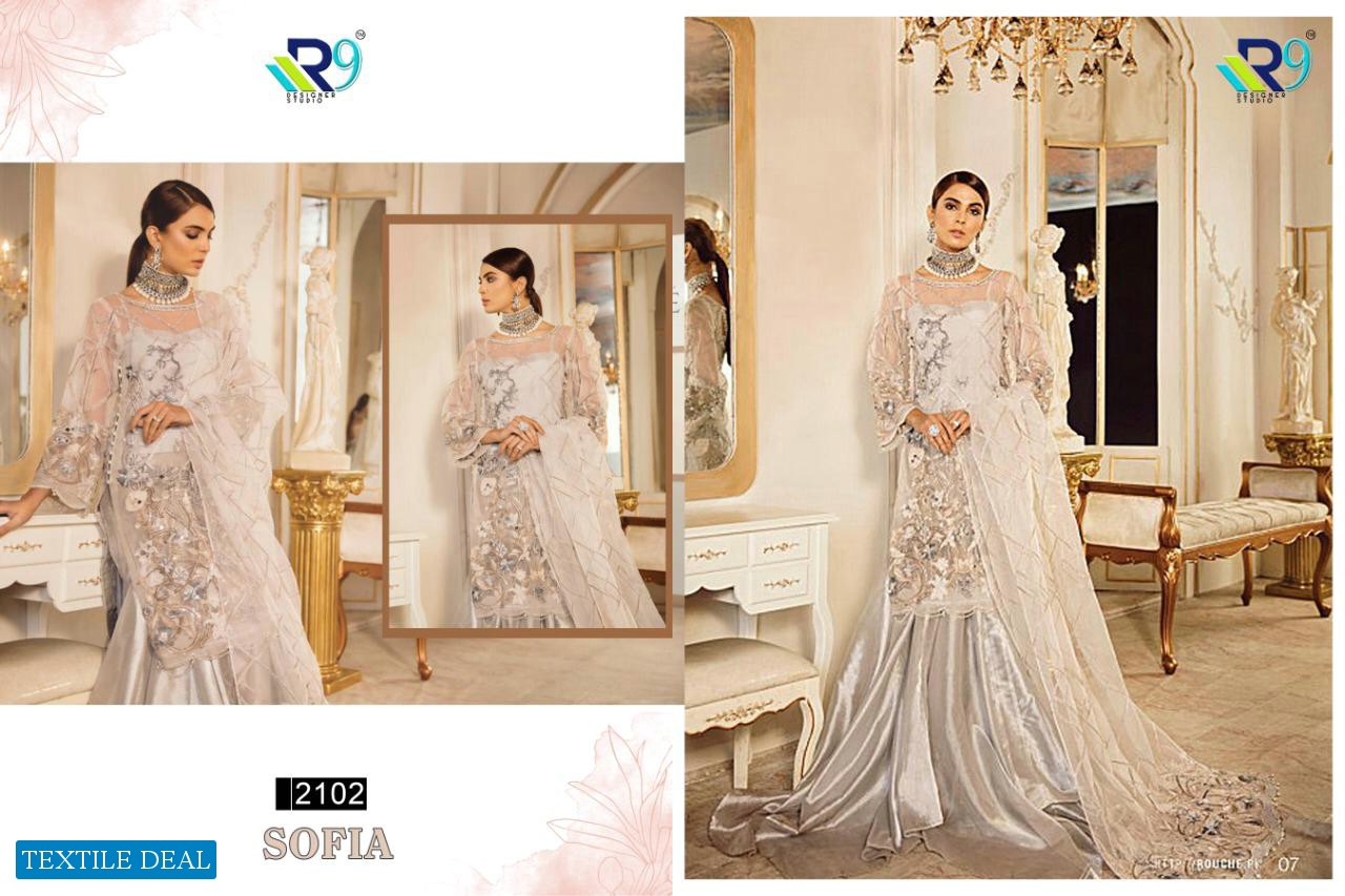 SOFIA BY R9 GEORGETTE NET EMBROIDERY PAKISTANI SUITS COLLECTION