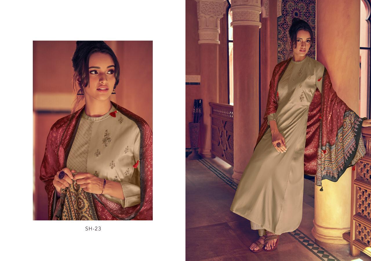 SOPHIA BY VARSHA FASHIONS SELF WOVEN PASHMINA BRANDED LADIES SUIT WHOLESALER