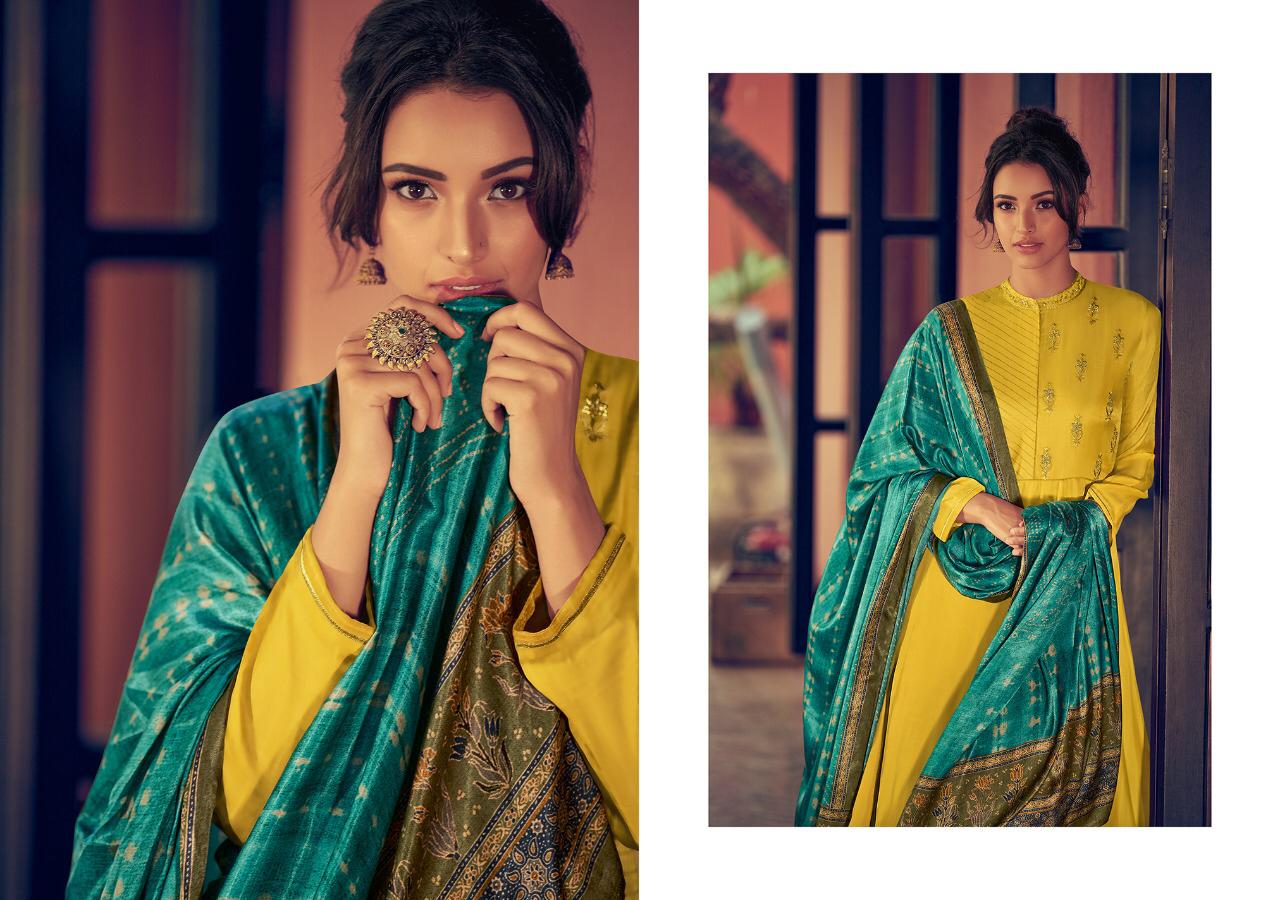 SOPHIA BY VARSHA FASHIONS SELF WOVEN PASHMINA BRANDED LADIES SUIT WHOLESALER