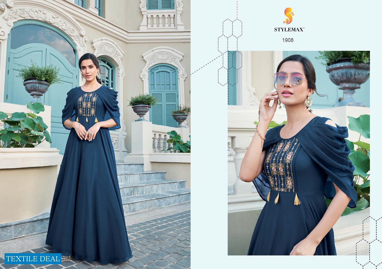 STYLEMAX ALMIRAH VOL 2 LONG GOWN PARY WEAR GEORGETTE DESIGNER KURTI