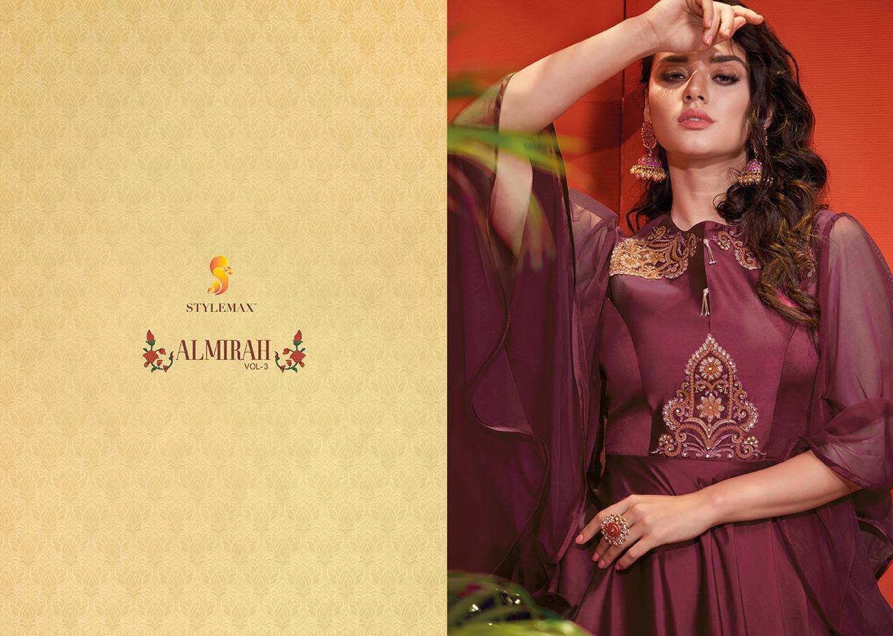 STYLEMAX ALMIRAH VOL 3 SOFT SILK READYMADE LONG GOWN STYLE KURTI ETHNIC COLLECTION
