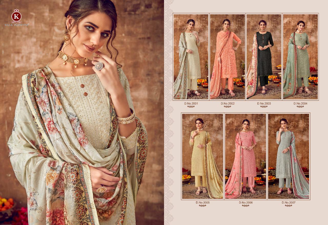 SUHANI VOL 2 BY KALA GEORGETTE EMBROIDERY WITH WORK FESTIVAL SEASONS NEW CATALOGS SUIT