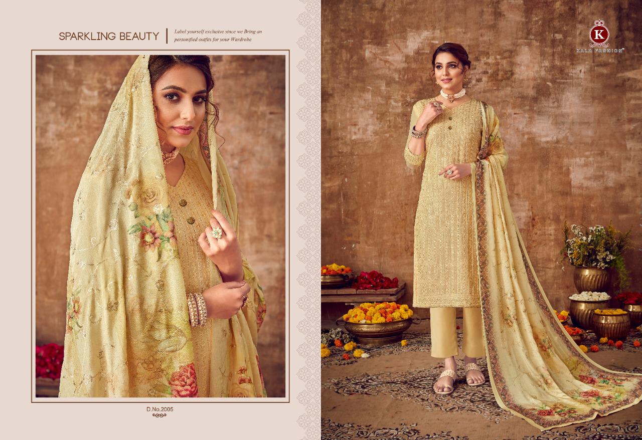 SUHANI VOL 2 BY KALA GEORGETTE EMBROIDERY WITH WORK FESTIVAL SEASONS NEW CATALOGS SUIT