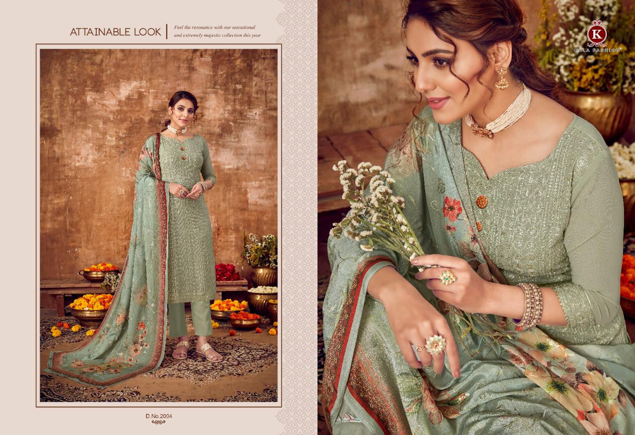 SUHANI VOL 2 BY KALA GEORGETTE EMBROIDERY WITH WORK FESTIVAL SEASONS NEW CATALOGS SUIT