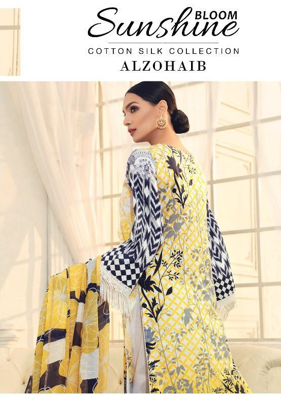 SUNSHINE BLOOM COTTON SILK EMBROIDERED LAWN COLLECTION BY AL ZOHAIB TEXTILES