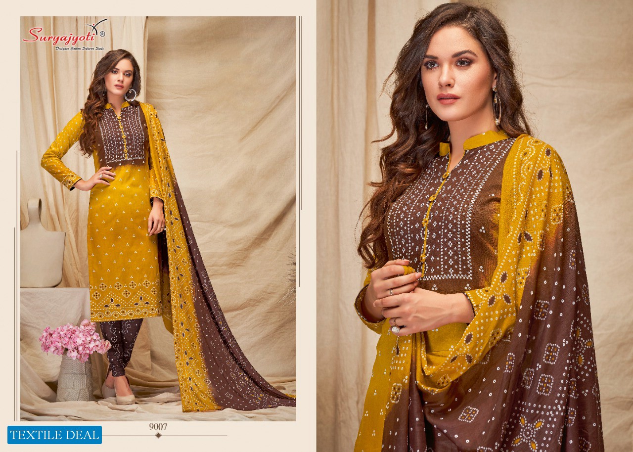 SURYAJYOTI BANDHANI SPECIAL VOL 9 COTTON UNSTITCHED DRESS MATERIALS