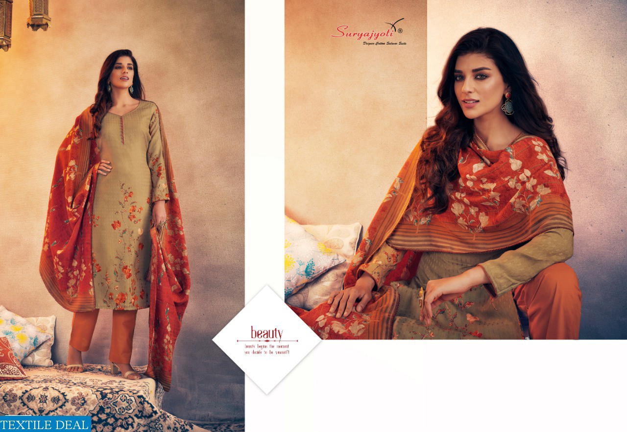 SURYAJYOTI GURLEEN VOL 3 PASHMINA DRESS MATERIALS WINTER WEAR COLLECTION