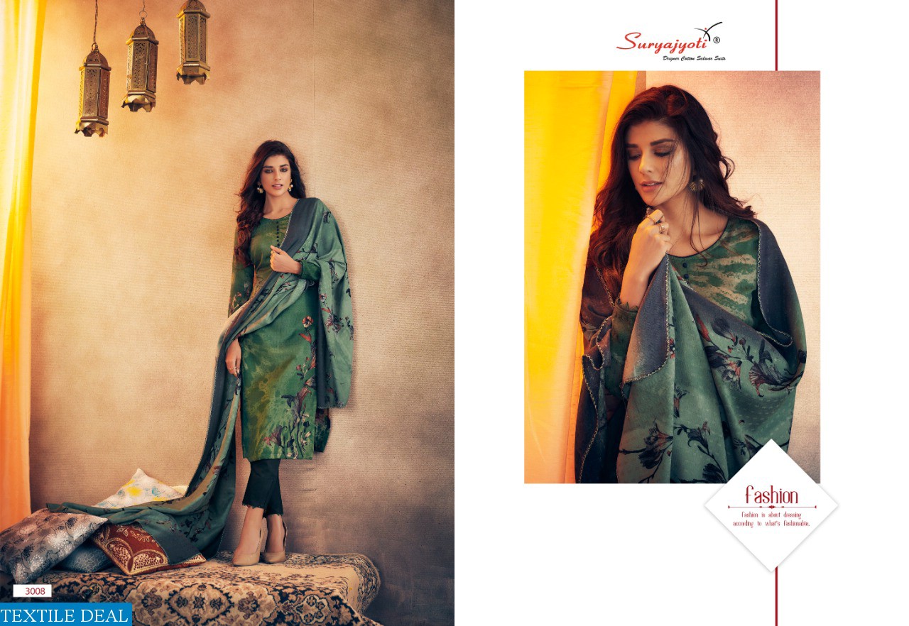 SURYAJYOTI GURLEEN VOL 3 PASHMINA DRESS MATERIALS WINTER WEAR COLLECTION