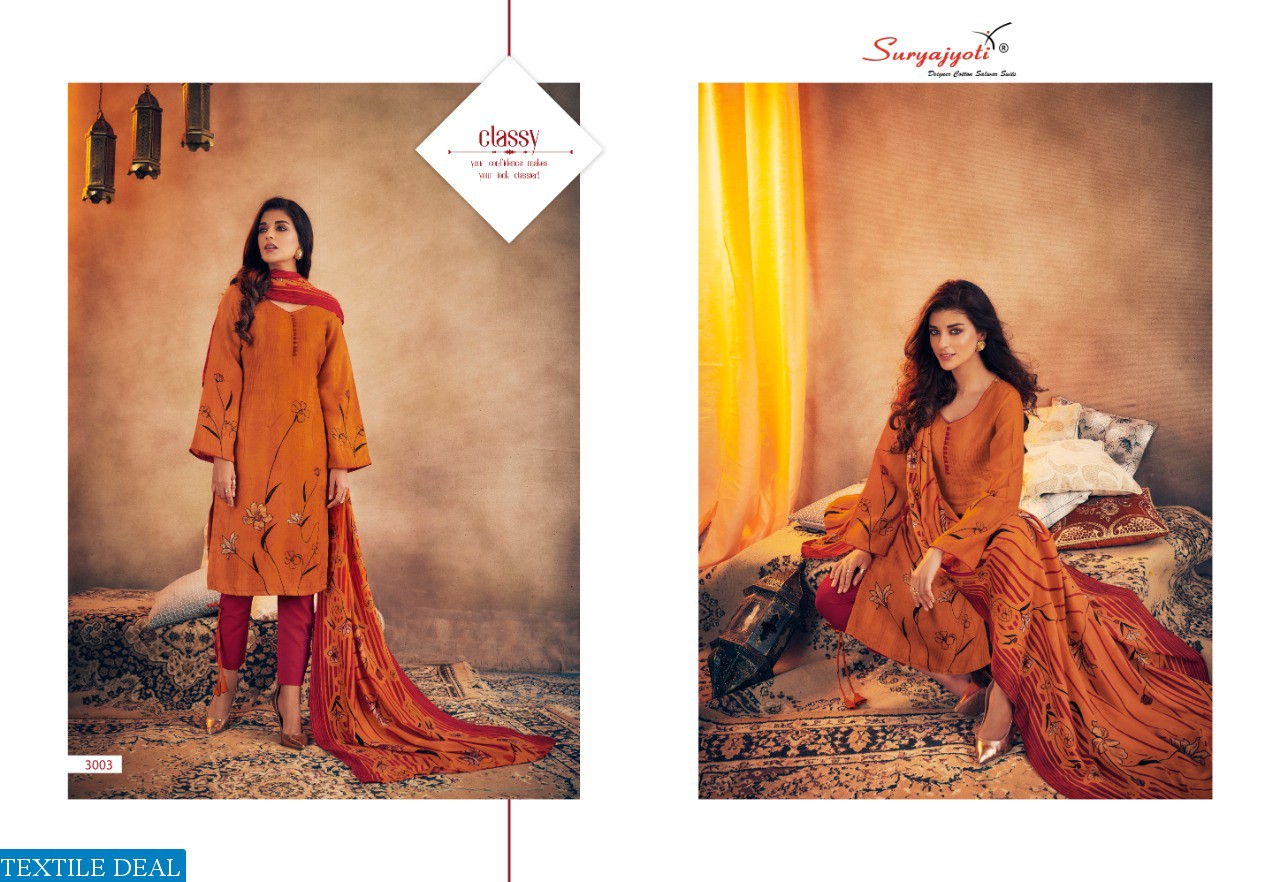 SURYAJYOTI GURLEEN VOL 3 PASHMINA DRESS MATERIALS WINTER WEAR COLLECTION