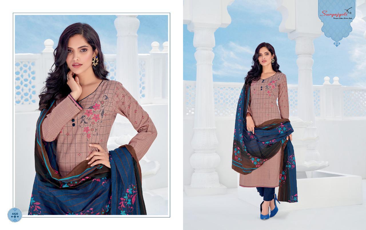 SURYAJYOTI TRENDY COTTON VOL 44 PURE COTTON DAILY WEAR SUIT COLLECTION IN SURAT