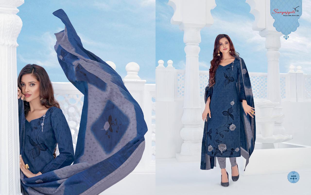 SURYAJYOTI TRENDY COTTON VOL 44 PURE COTTON DAILY WEAR SUIT COLLECTION IN SURAT