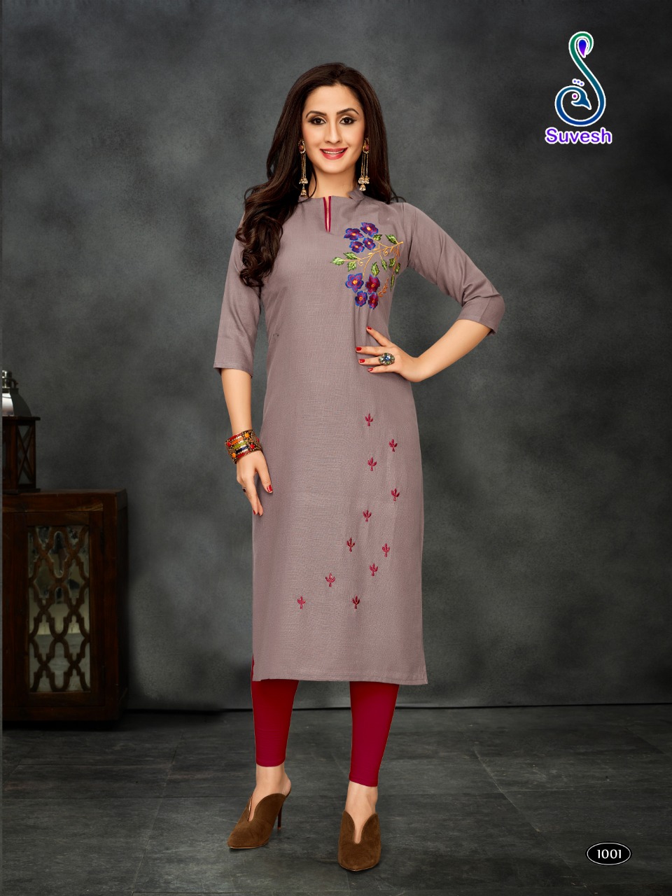 SUVESH PRESENT S10 COTTON EMBROIDERY FORMAL WEAR KURTI COLLECTION