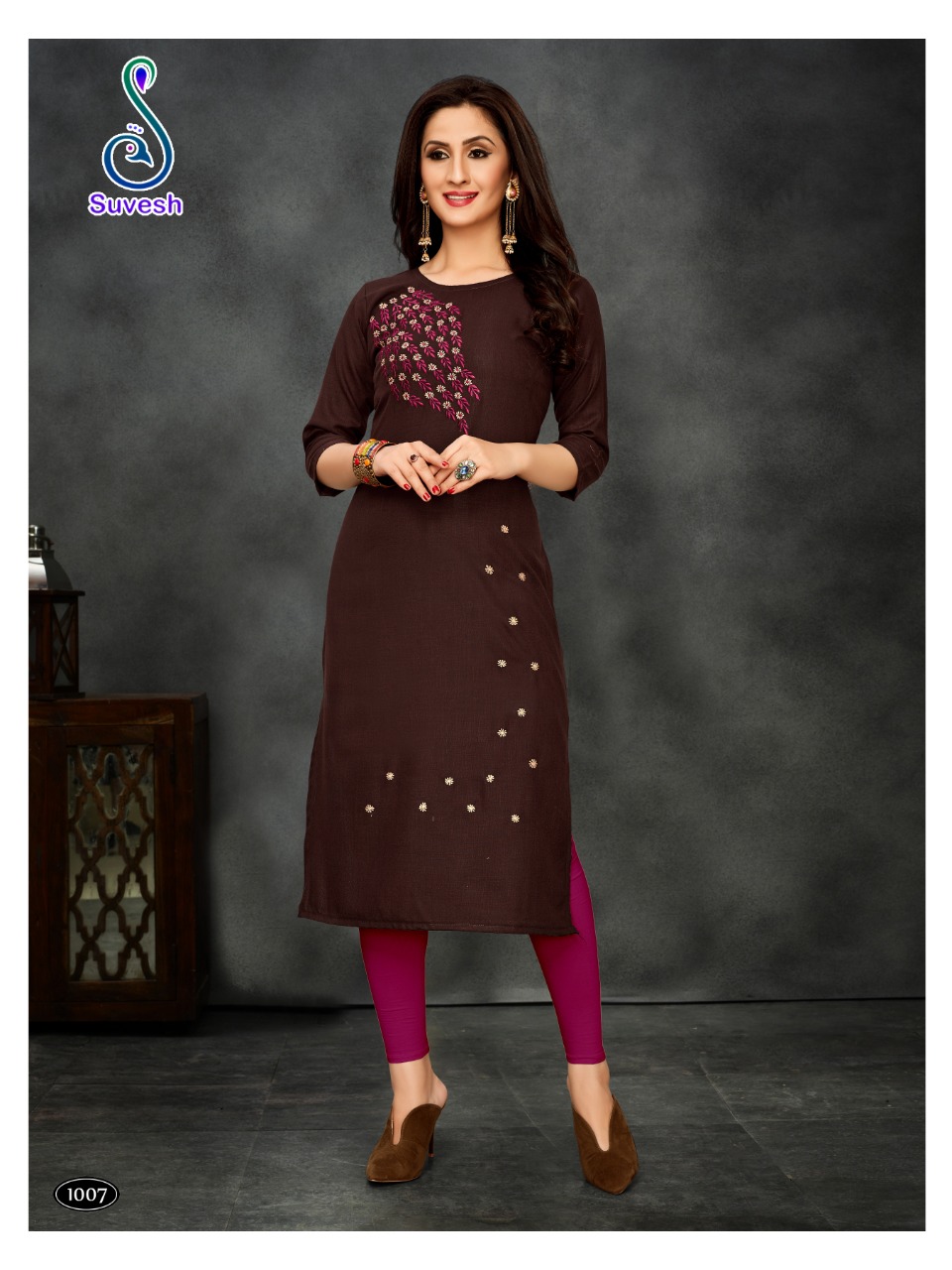 SUVESH PRESENT S10 COTTON EMBROIDERY FORMAL WEAR KURTI COLLECTION