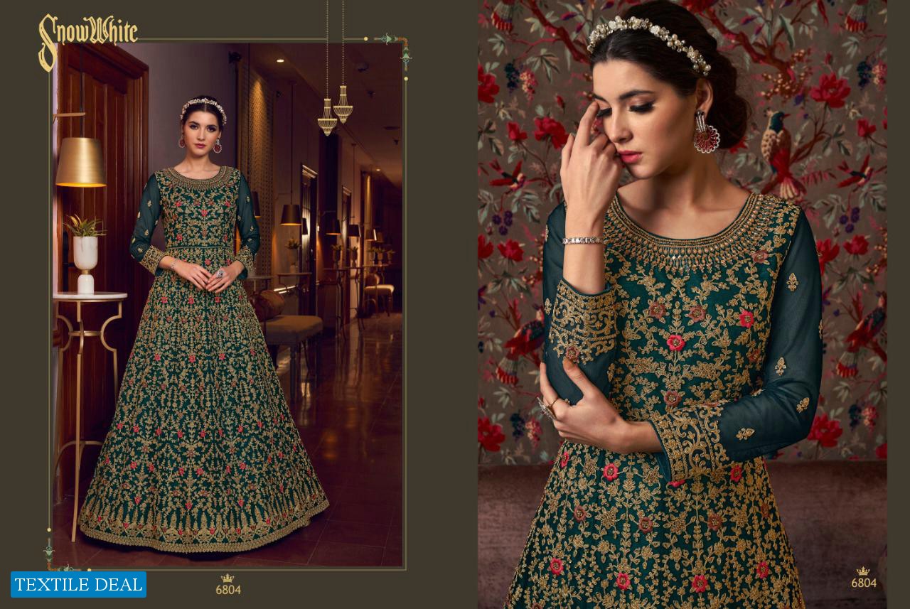 SWAGAT SNOW WHITE 6801-6808 SERIES WEDDING BRIDAL LONG SALWAR KAMEEZ