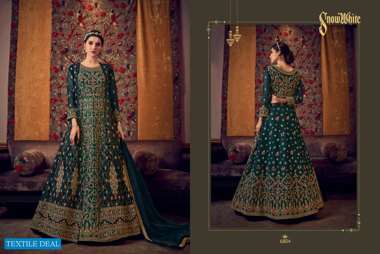 SWAGAT SNOW WHITE 6801-6808 SERIES WEDDING BRIDAL LONG SALWAR KAMEEZ