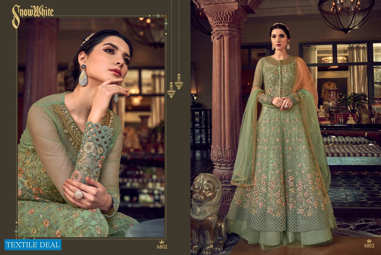 SWAGAT SNOW WHITE 6801-6808 SERIES WEDDING BRIDAL LONG SALWAR KAMEEZ