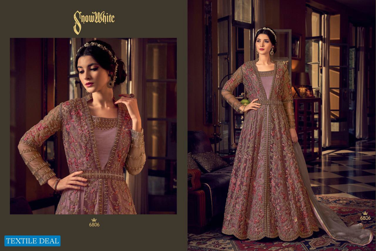 SWAGAT SNOW WHITE 6801-6808 SERIES WEDDING BRIDAL LONG SALWAR KAMEEZ
