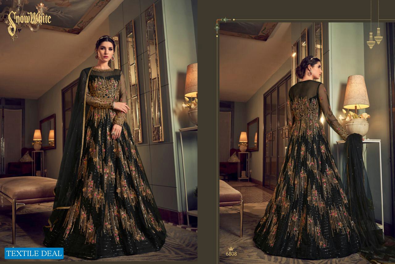 SWAGAT SNOW WHITE 6801-6808 SERIES WEDDING BRIDAL LONG SALWAR KAMEEZ